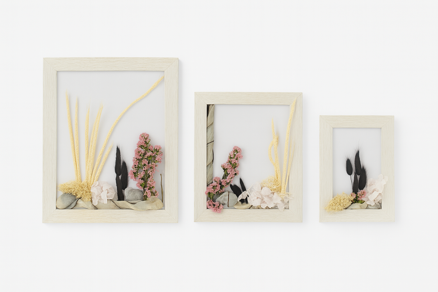 Trilogía botanica (28cm×24cm   23cm×18cm    18cm×14cm)