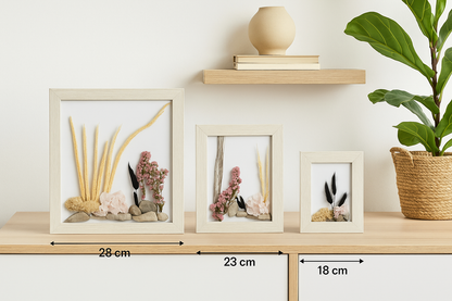 Trilogía botanica (28cm×24cm   23cm×18cm    18cm×14cm)